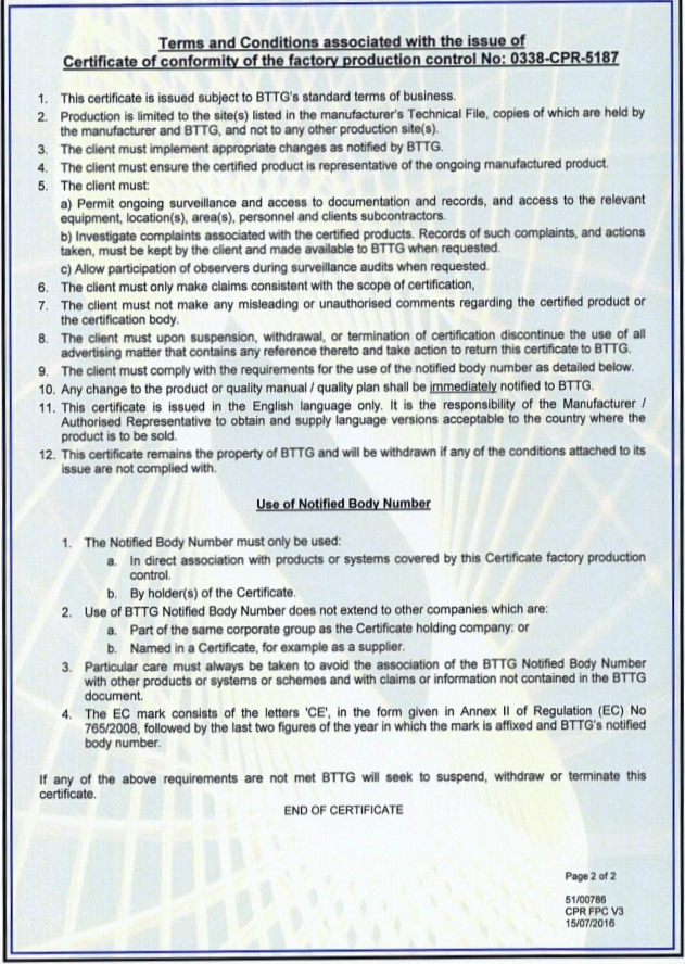 熱烈祝賀大庚公司通過英國的ce認證